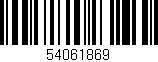 Código de barras (EAN, GTIN, SKU, ISBN): '54061869'
