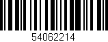 Código de barras (EAN, GTIN, SKU, ISBN): '54062214'