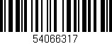 Código de barras (EAN, GTIN, SKU, ISBN): '54066317'