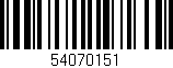 Código de barras (EAN, GTIN, SKU, ISBN): '54070151'