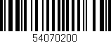 Código de barras (EAN, GTIN, SKU, ISBN): '54070200'