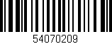 Código de barras (EAN, GTIN, SKU, ISBN): '54070209'