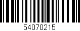Código de barras (EAN, GTIN, SKU, ISBN): '54070215'