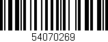 Código de barras (EAN, GTIN, SKU, ISBN): '54070269'