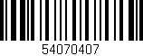 Código de barras (EAN, GTIN, SKU, ISBN): '54070407'