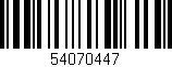 Código de barras (EAN, GTIN, SKU, ISBN): '54070447'