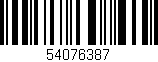 Código de barras (EAN, GTIN, SKU, ISBN): '54076387'