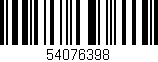 Código de barras (EAN, GTIN, SKU, ISBN): '54076398'