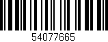 Código de barras (EAN, GTIN, SKU, ISBN): '54077665'