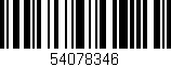 Código de barras (EAN, GTIN, SKU, ISBN): '54078346'