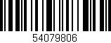 Código de barras (EAN, GTIN, SKU, ISBN): '54079806'
