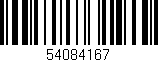 Código de barras (EAN, GTIN, SKU, ISBN): '54084167'