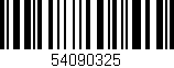 Código de barras (EAN, GTIN, SKU, ISBN): '54090325'