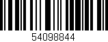Código de barras (EAN, GTIN, SKU, ISBN): '54098844'