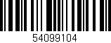 Código de barras (EAN, GTIN, SKU, ISBN): '54099104'