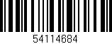 Código de barras (EAN, GTIN, SKU, ISBN): '54114684'