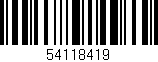 Código de barras (EAN, GTIN, SKU, ISBN): '54118419'
