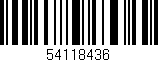 Código de barras (EAN, GTIN, SKU, ISBN): '54118436'