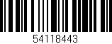 Código de barras (EAN, GTIN, SKU, ISBN): '54118443'