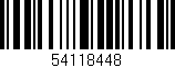 Código de barras (EAN, GTIN, SKU, ISBN): '54118448'