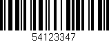 Código de barras (EAN, GTIN, SKU, ISBN): '54123347'