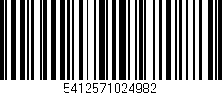 Código de barras (EAN, GTIN, SKU, ISBN): '5412571024982'