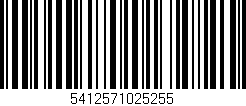 Código de barras (EAN, GTIN, SKU, ISBN): '5412571025255'