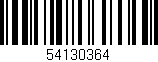 Código de barras (EAN, GTIN, SKU, ISBN): '54130364'