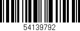 Código de barras (EAN, GTIN, SKU, ISBN): '54139792'