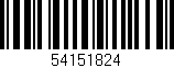 Código de barras (EAN, GTIN, SKU, ISBN): '54151824'