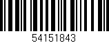 Código de barras (EAN, GTIN, SKU, ISBN): '54151843'