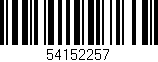 Código de barras (EAN, GTIN, SKU, ISBN): '54152257'