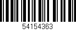 Código de barras (EAN, GTIN, SKU, ISBN): '54154363'