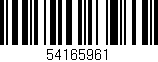 Código de barras (EAN, GTIN, SKU, ISBN): '54165961'