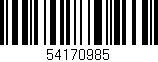 Código de barras (EAN, GTIN, SKU, ISBN): '54170985'