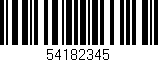 Código de barras (EAN, GTIN, SKU, ISBN): '54182345'