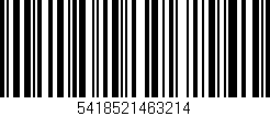 Código de barras (EAN, GTIN, SKU, ISBN): '5418521463214'