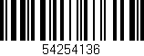 Código de barras (EAN, GTIN, SKU, ISBN): '54254136'