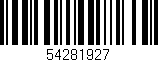 Código de barras (EAN, GTIN, SKU, ISBN): '54281927'