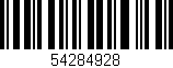 Código de barras (EAN, GTIN, SKU, ISBN): '54284928'