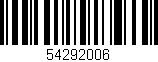 Código de barras (EAN, GTIN, SKU, ISBN): '54292006'