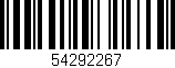 Código de barras (EAN, GTIN, SKU, ISBN): '54292267'