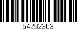 Código de barras (EAN, GTIN, SKU, ISBN): '54292363'