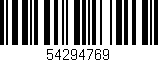 Código de barras (EAN, GTIN, SKU, ISBN): '54294769'