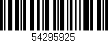 Código de barras (EAN, GTIN, SKU, ISBN): '54295925'