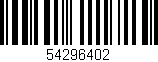Código de barras (EAN, GTIN, SKU, ISBN): '54296402'