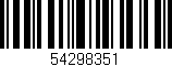 Código de barras (EAN, GTIN, SKU, ISBN): '54298351'