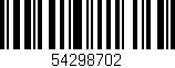 Código de barras (EAN, GTIN, SKU, ISBN): '54298702'