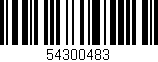 Código de barras (EAN, GTIN, SKU, ISBN): '54300483'