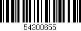 Código de barras (EAN, GTIN, SKU, ISBN): '54300655'